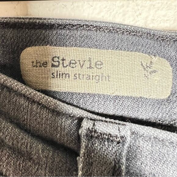 AG Adriano Goldschmied grey the Stevie Slim straight leg jeans size 29 B126 - Picture 2 of 4